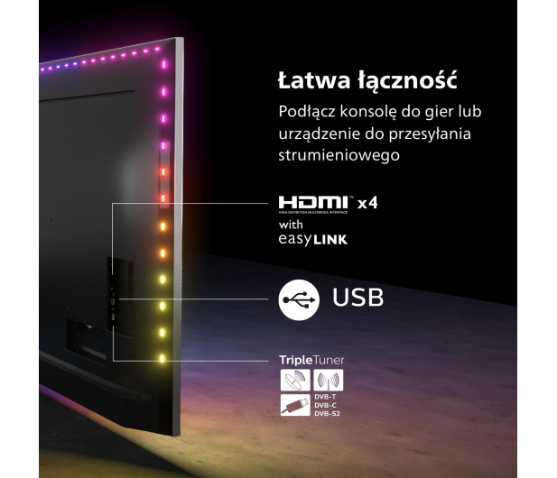 Philips 50PUS8057 50" LED 4K Dolby Atmos Dolby Vision HDMI 2.1 - 1084088 - zdjęcie 10